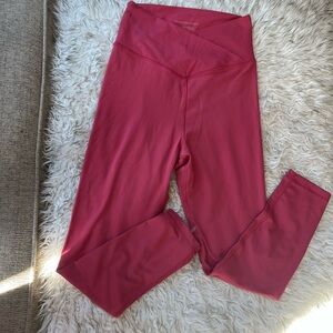 Red High-Waisted Leggings